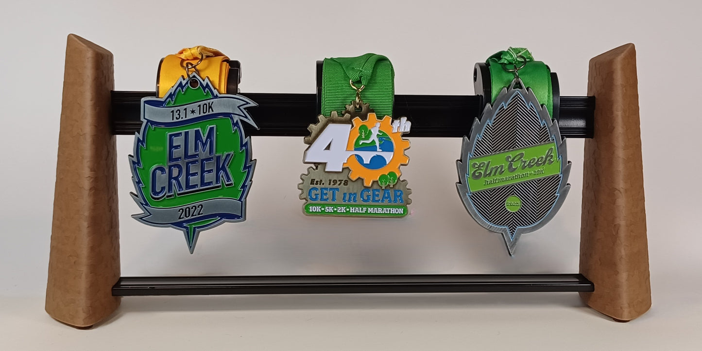 Medal Display, Standing, Oak Color, 4-Medal