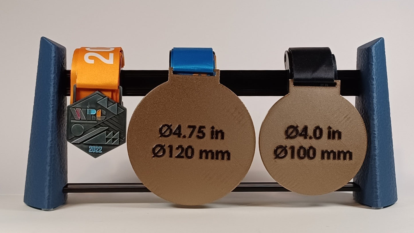 Medal Display, Standing, Navy Blue, 4-Medal