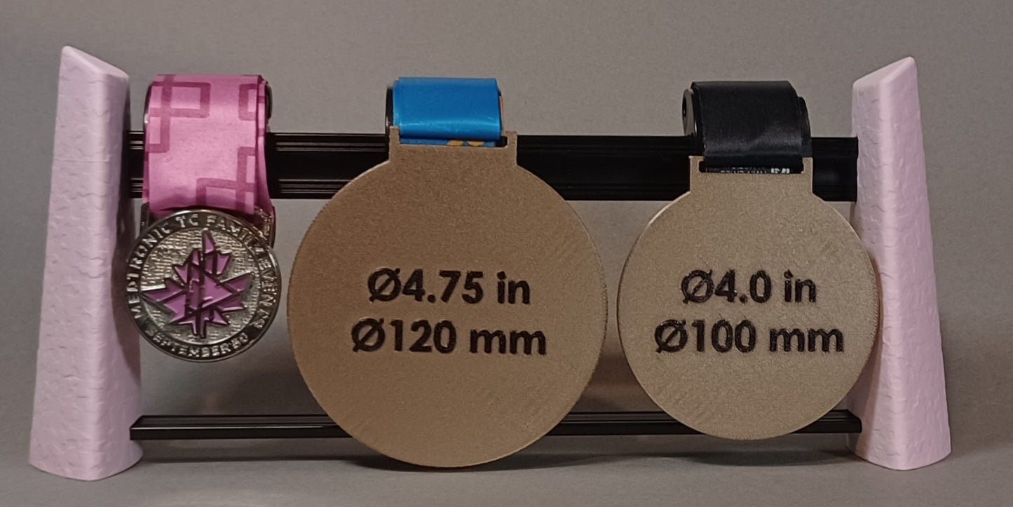Medal Display, Standing, Pink/White, 4-Medal