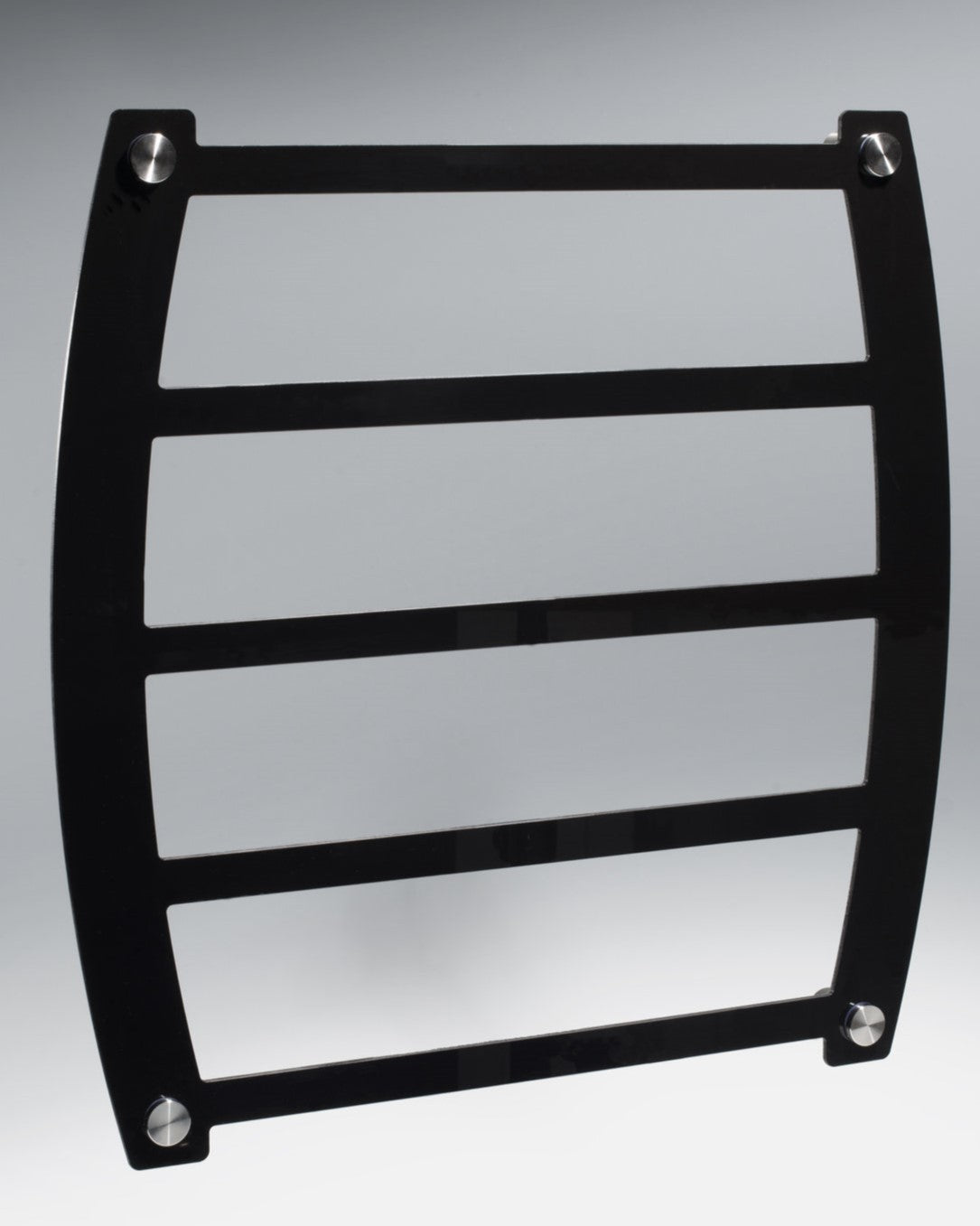 Zavus Medal Display, Acrylic, Black, Matte-Texture, Black Hardware, 25 Medal