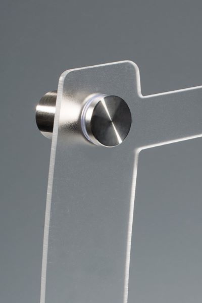 Zavus Medal Display, Acrylic, Clear, Matte-Texture, Stainless Hardware, 10 Medal