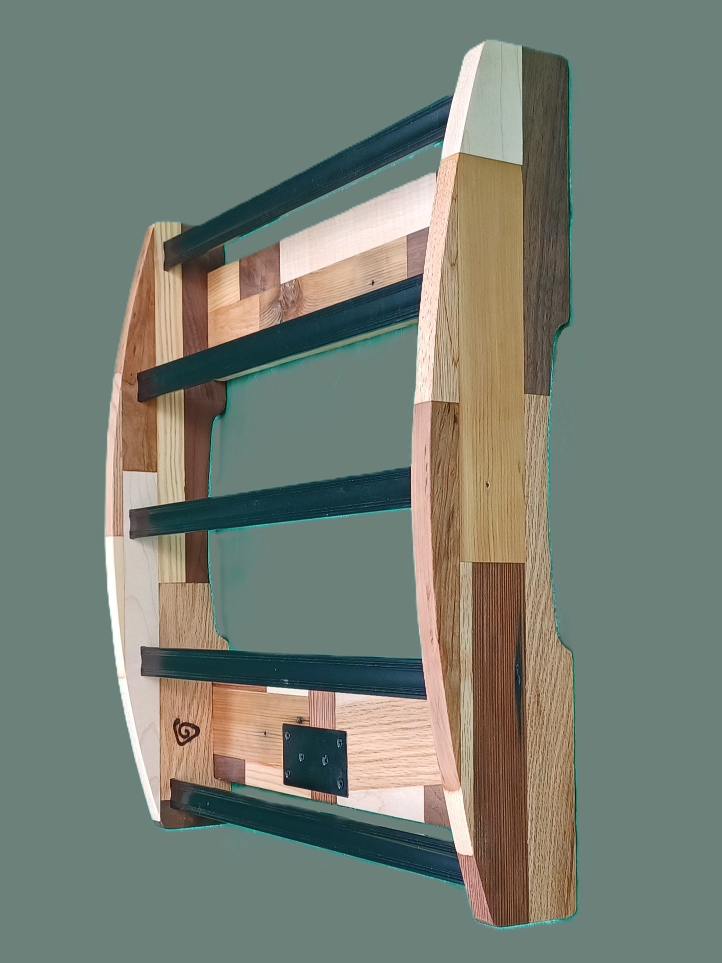 Medal Display, Custom Wood, Patchwork, Clear Finish, 25 Medal