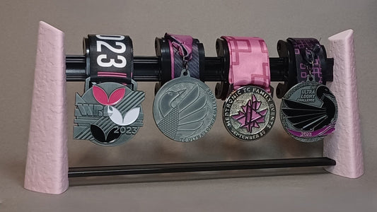 Medal Display, Standing, Pink/White, 4-Medal