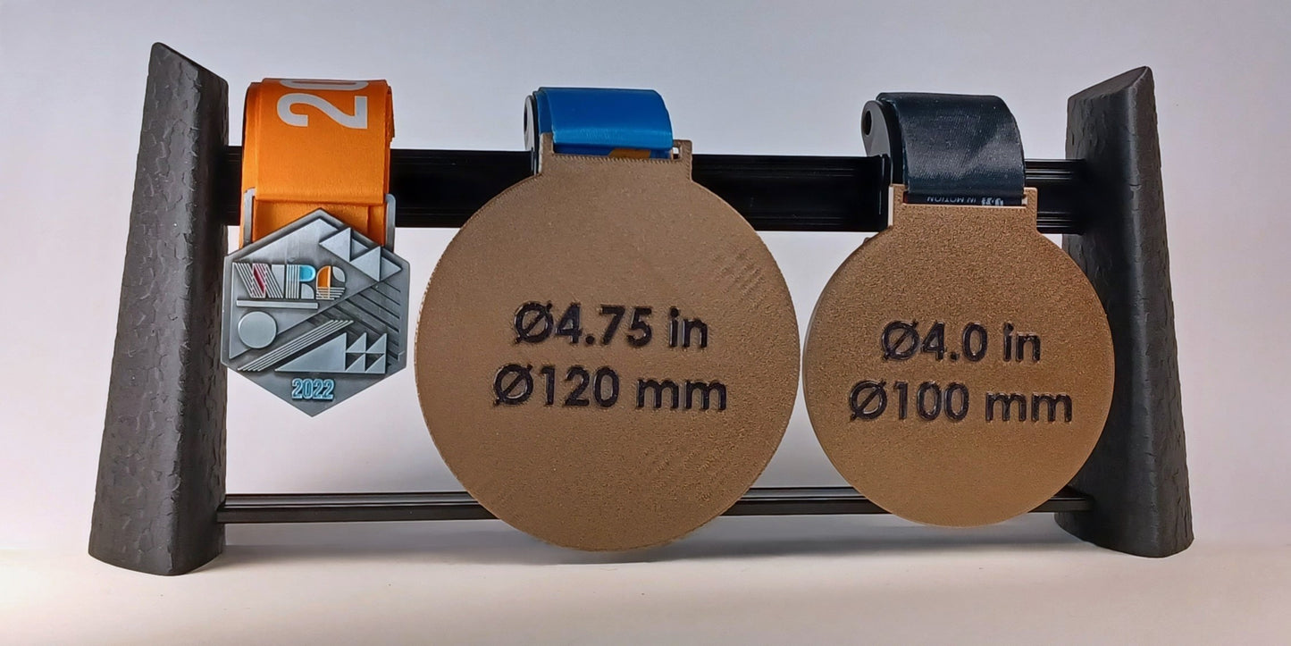 Medal Display, Standing, Charcoal Color, 4-Medal